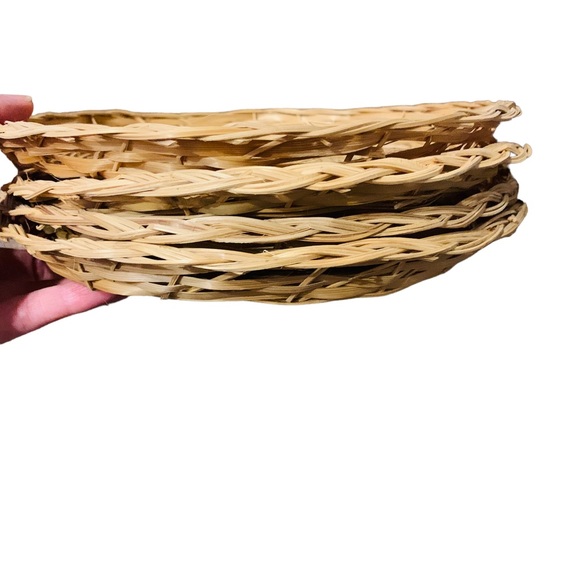 Boho Wicker Bamboo Basket Wall Decor - Picture 6 of 7